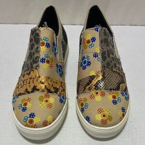 Women's Slip On Canvas Sneaker Floral Patchwork Pattern Unbranded Multicolor